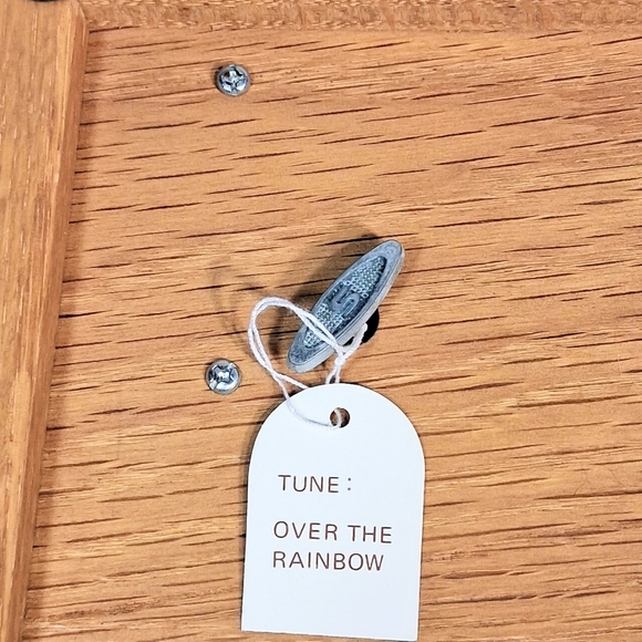 Kimberly Swan Tile Inlay Burgundy Lined "Over the Rainbow" Musical Jewelry Box - Picture 3 of 9